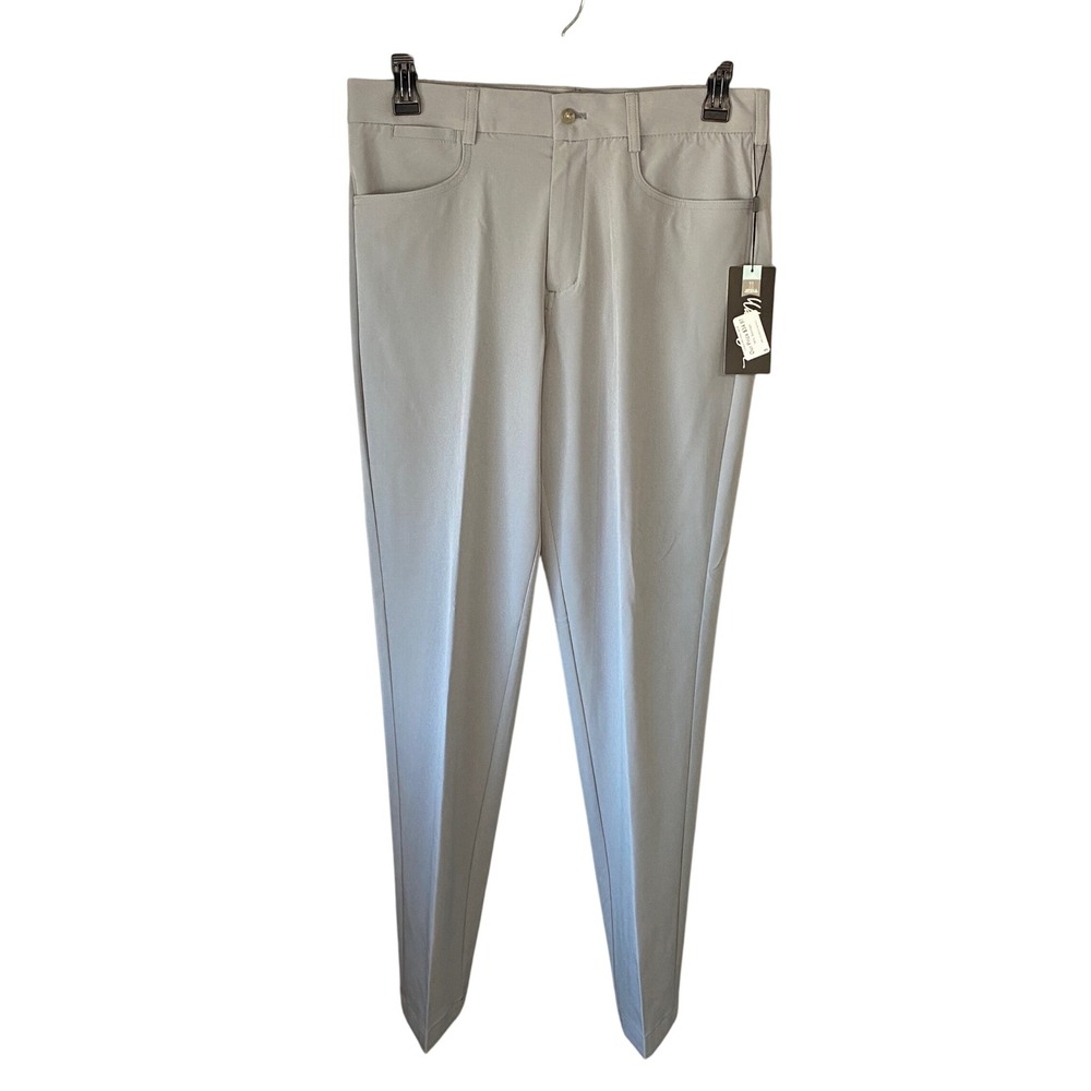 Walter Hagen Mens Perfect 11 Golf‎ Pants Mid Grey 34x34 5-Pocket Stretch New